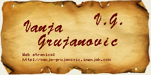 Vanja Grujanović vizit kartica
